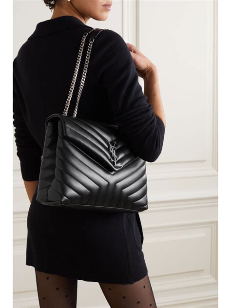 bolsa ysl loulou medium|SAINT LAURENT Loulou medium quilted leather shoulder bag.